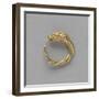 Pair of Earrings, Ring Terminated by a Gold Lion Head-null-Framed Giclee Print