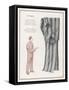 Pair of Elegant Striped Pyjamas and a Man Shown Modelling Them-null-Framed Stretched Canvas