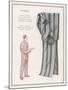 Pair of Elegant Striped Pyjamas and a Man Shown Modelling Them-null-Mounted Photographic Print