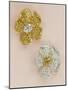 Pair of Flower-Head Brooches-null-Mounted Giclee Print