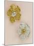 Pair of Flower-Head Brooches-null-Mounted Giclee Print