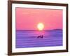 Pair of Fox in Winter Morning-null-Framed Photographic Print