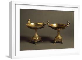 Pair of Gilded Silver Cakestands with Mythological Decoration-Albert Maignan-Framed Giclee Print