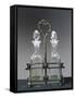 Pair of Glass Cruets for Oil and Vinegar with Metal Stand, Italy-null-Framed Stretched Canvas