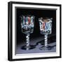 Pair of Glasses Embossed and Gilded, New Castle-Upon-Tyne Factory, England, 1765-1780-null-Framed Giclee Print