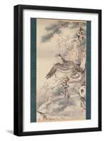 Pair of Hawks with Branch and Blossoms-Soga Shohaku-Framed Giclee Print