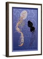 Pair of Jellyfish-Ernst Haeckel-Framed Art Print