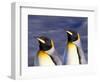 Pair of King Penguins with Rushing Water, South Georgia Island-Art Wolfe-Framed Photographic Print