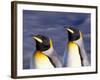 Pair of King Penguins with Rushing Water, South Georgia Island-Art Wolfe-Framed Photographic Print