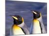 Pair of King Penguins with Rushing Water, South Georgia Island-Art Wolfe-Mounted Photographic Print