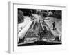 Pair of Laden Narrow Boats with Their Cargoes of Coal Passing Through a Lock-null-Framed Photographic Print