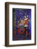 Pair of Long Haired Londoners in a Psychedelic Corner of the Beatles' Apple Boutique-Bill Ray-Framed Photographic Print