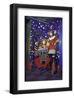 Pair of Long Haired Londoners in a Psychedelic Corner of the Beatles' Apple Boutique-Bill Ray-Framed Photographic Print