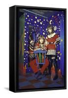 Pair of Long Haired Londoners in a Psychedelic Corner of the Beatles' Apple Boutique-Bill Ray-Framed Stretched Canvas