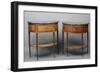 Pair of Louis XVI Style Crescent Shaped Console Tables, France-null-Framed Giclee Print