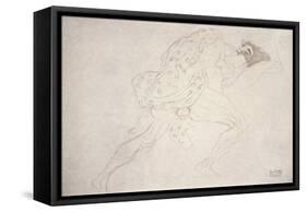 Pair of Lovers-Gustav Klimt-Framed Stretched Canvas
