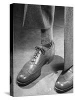 Pair of Men's Shoes, Illustrating One of the Shortages of Goods Because of the War-Nina Leen-Stretched Canvas