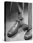 Pair of Men's Shoes, Illustrating One of the Shortages of Goods Because of the War-Nina Leen-Stretched Canvas