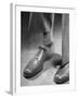 Pair of Men's Shoes, Illustrating One of the Shortages of Goods Because of the War-Nina Leen-Framed Photographic Print