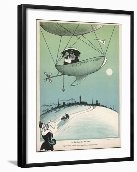 Pair of Newly-Weds Setting off for Their Honeymoon-Paul Fischer-Framed Art Print