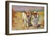 Pair of Oxen, 1910-1920-Guglielmo Micheli-Framed Giclee Print