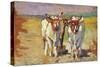 Pair of Oxen, 1910-1920-Guglielmo Micheli-Stretched Canvas