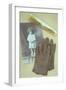 Pair of Pale Brown Cotton Victorian Childs Gloves Lying-Den Reader-Framed Photographic Print