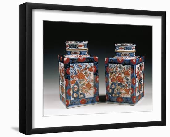 Pair of Porcelain Vases-null-Framed Giclee Print