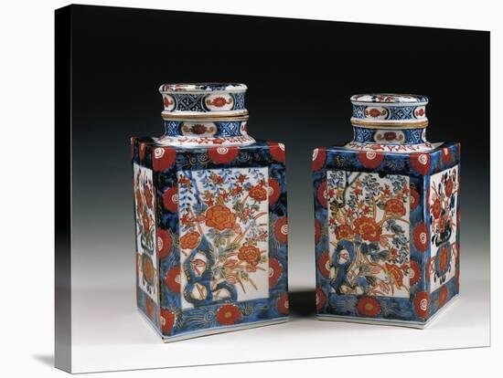 Pair of Porcelain Vases-null-Stretched Canvas
