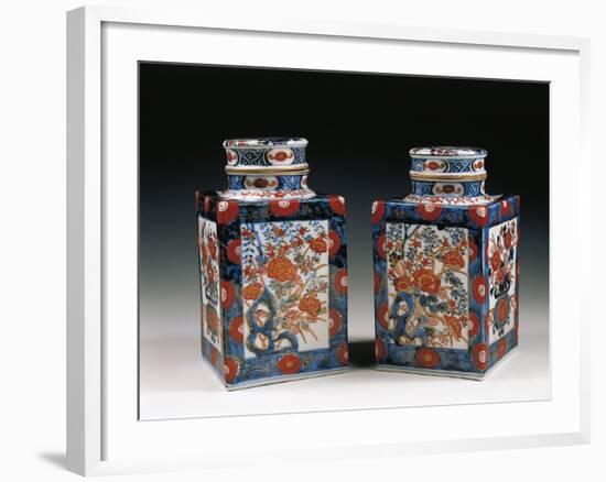 Pair of Porcelain Vases-null-Framed Giclee Print