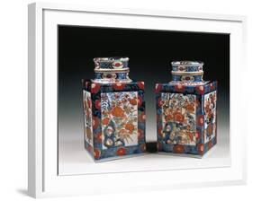Pair of Porcelain Vases-null-Framed Giclee Print