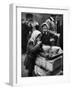 Pair of Russian Children Having a Meal of Molasses Bread and Coffee in a Displaced Persons Camp-null-Framed Photographic Print