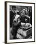 Pair of Russian Children Having a Meal of Molasses Bread and Coffee in a Displaced Persons Camp-null-Framed Photographic Print