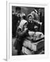 Pair of Russian Children Having a Meal of Molasses Bread and Coffee in a Displaced Persons Camp-null-Framed Photographic Print