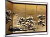 Pair of screens with 6 panels with gold background, Edo period, Japanese, 1600-1867-Unknown-Mounted Giclee Print