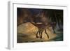 Pair of Utahraptors Hunting for Food at Sunset-null-Framed Art Print