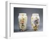 Pair of Vases Decorated with Impressionist-Style Patterns-Eugene Schopin-Framed Giclee Print