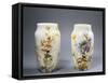 Pair of Vases Decorated with Impressionist-Style Patterns-Eugene Schopin-Framed Stretched Canvas