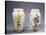 Pair of Vases Decorated with Impressionist-Style Patterns-Eugene Schopin-Stretched Canvas