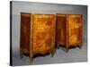 Pair of Venetian Bedside Tables, Spruce with Rosewood Veneer Finish and Maple Threads, Ca 1770-null-Stretched Canvas