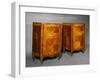Pair of Venetian Bedside Tables, Spruce with Rosewood Veneer Finish and Maple Threads, Ca 1770-null-Framed Giclee Print