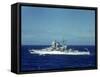 Pair of Warships under Way During Us Navy Manuevers Off Hawaii-Carl Mydans-Framed Stretched Canvas