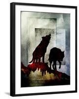 Pair of Wolves-LightBoxJournal-Framed Giclee Print