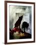 Pair of Wolves-LightBoxJournal-Framed Giclee Print