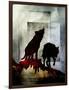 Pair of Wolves-LightBoxJournal-Framed Giclee Print