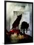 Pair of Wolves-LightBoxJournal-Framed Giclee Print