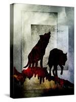 Pair of Wolves-LightBoxJournal-Stretched Canvas