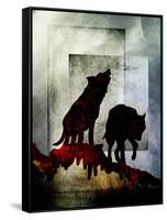 Pair of Wolves-LightBoxJournal-Framed Stretched Canvas