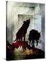 Pair of Wolves-LightBoxJournal-Stretched Canvas