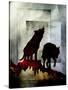 Pair of Wolves-LightBoxJournal-Stretched Canvas